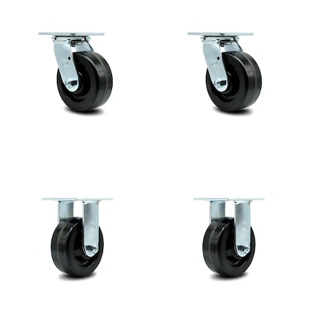 Service Caster Bassick Casters 5ES8-7 5ER8-7 Caster Replacement Set BAS-SCC-30CS520-PHR-TP3-2-R520-2